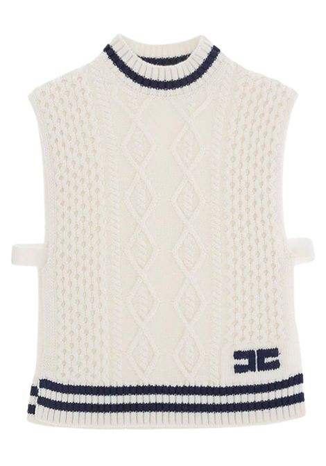 Maglia bambina panna in lana ElISABETTA FRANCHI | EFMA150C/SUPANNA